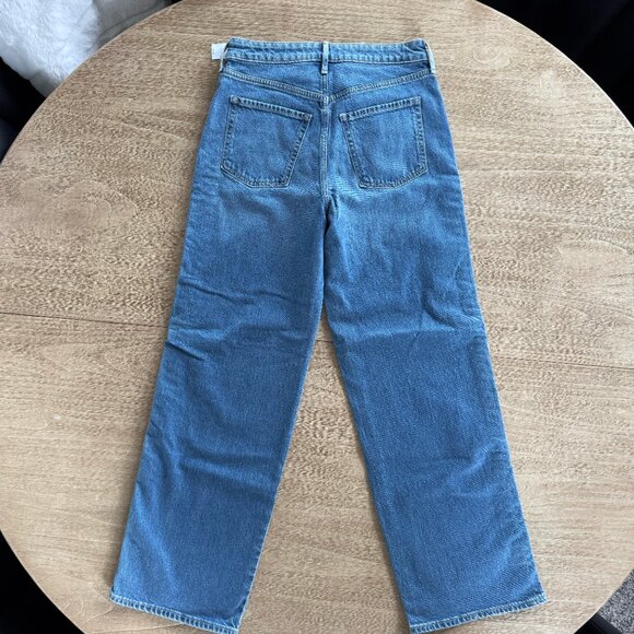 NWT Old Navy Extra High Rise Sky-Hi Wide Leg Jeans with Braiding, Size 4 - Picture 6 of 10
